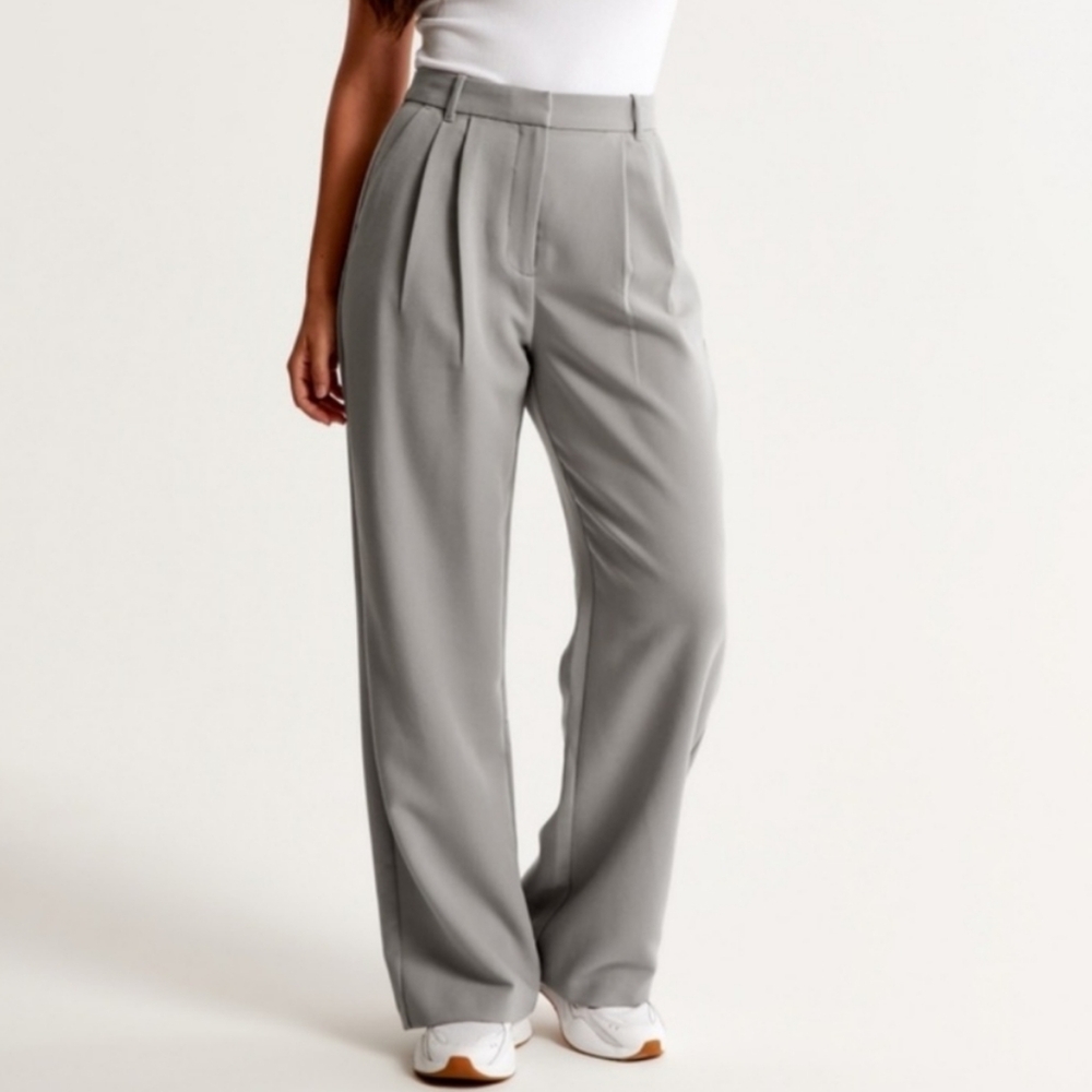 ABERCROMBIE & FITCH Signature Sloan Tailored Pant Curve Love Wide Leg 29